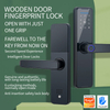 Умный дверной замок TTLOCK с отпечатком пальца BLE APP Цифровой интеллектуальный замок для Airbnb и дверной замок квартиры с ручкой Замок для входной двери без ключа с ручкой