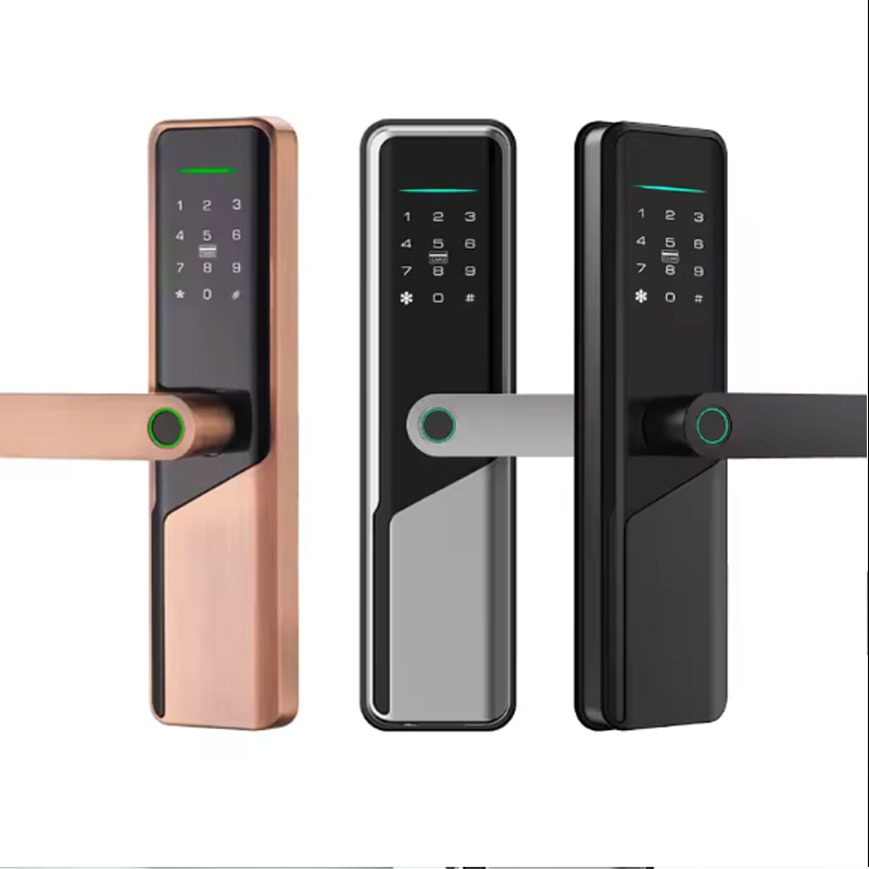 дверной замок со сканером отпечатков пальцев